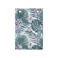 thumbnail image 1 of Tropical Hanging Pocket Organizer, Continued Layout of Palm Leaves Jungle Coconut Monstera Summer Art, Printed Polyester Storage Bag with Pockets, 14" x 20", Dark Teal and Purple, 1 of 2