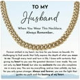 thumbnail image 3 of Husband Necklace Chain, Best Gifts For Husband, Husband Gifts From Wife, Valentines Day Git Birthday Gift For Husband, Wedding Gift For Him, To My Husband Chain, 3 of 5