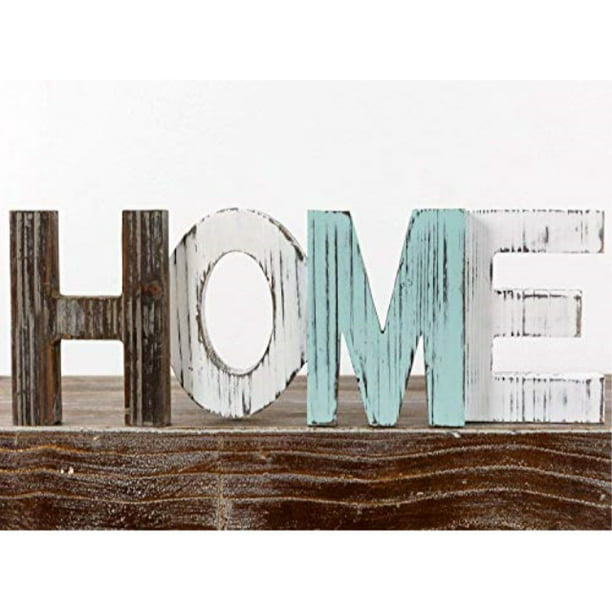 Timeyard Rustic Wood Home Sign Decor, Rustic Wooden Home Signs