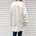 thumbnail image 5 of Women's Loose Casual Pullover Solid Color Sweatshirt, Simple Fall Winter Fashion with Comfort Fit and Soft Material for Everyday Use and Layering,White,2XL, 5 of 6