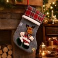 thumbnail image 5 of Oversized Plush Doll Christmas Stocking Gift Bag, Large Capacity Candy Treat Sack with Hanging Loop for Fireplace Mantel, Christmas Tree, Doorway and Holiday Party Display, Soft Plush Home Decor, 5 of 7