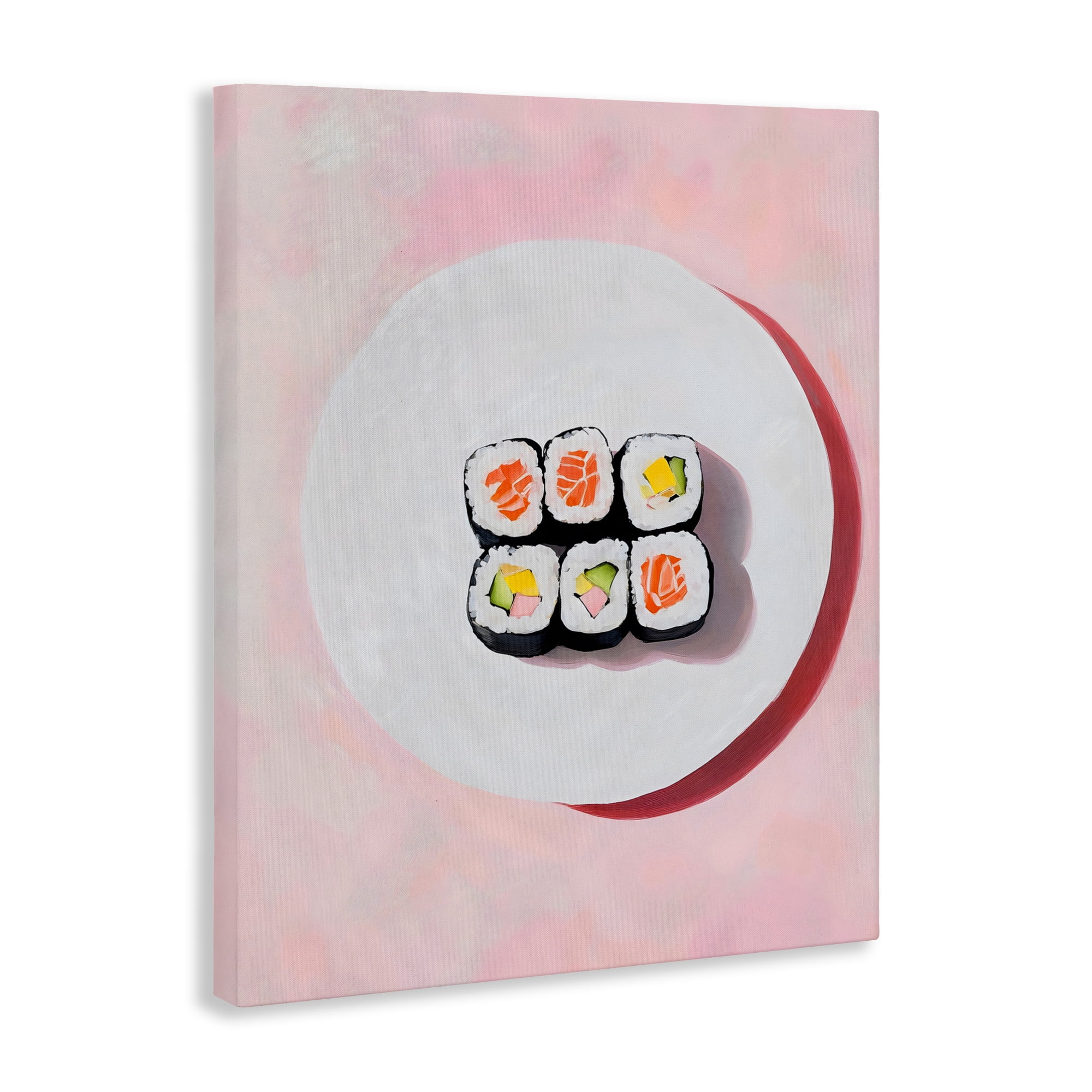 Stupell Industries Sushi Rolls on Plate Canvas Wall Art, design by The Prints Vibe