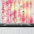 thumbnail image 4 of CADecor Japanese Sakura Cherry Blossom Window Treatment Panel Curtains Window Curtain Kitchen Curtain,Two Piece 26x39 Inches, 4 of 4