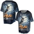thumbnail image 3 of Happy Halloween Shetland Sheepdog Witch Pumpkins Bats All Over Print 3D Baseball Shirt Sheltie Dog Lover Gifts Softball Sport - 13012, 3 of 6