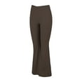 thumbnail image 5 of Women's Yoga Pants V Back Scrunch Butt Flare Leggings For Women Waist Cut Shaped Ruched Bell Bottom Wide Leg Yoga Pants,Brown Women's Yoga Pants XXL, 5 of 9