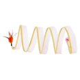 thumbnail image 1 of Folded Cat Tunnel Toy Interactive Funny Collapsible S Type Cat Tunnel with Feather for Pet Cat Kitten Indoor Outdoor, 1 of 5
