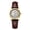 AW25905 Gold Case/White Dial, Brown Strap, variant on Women's 28mm Luxury Watch, Mother of Pearl Dial Czech Crystal Stainless Steel Sapphire Ladies Analog Wristwatch, 50m Waterproof Gift for Wife Mother Daughter