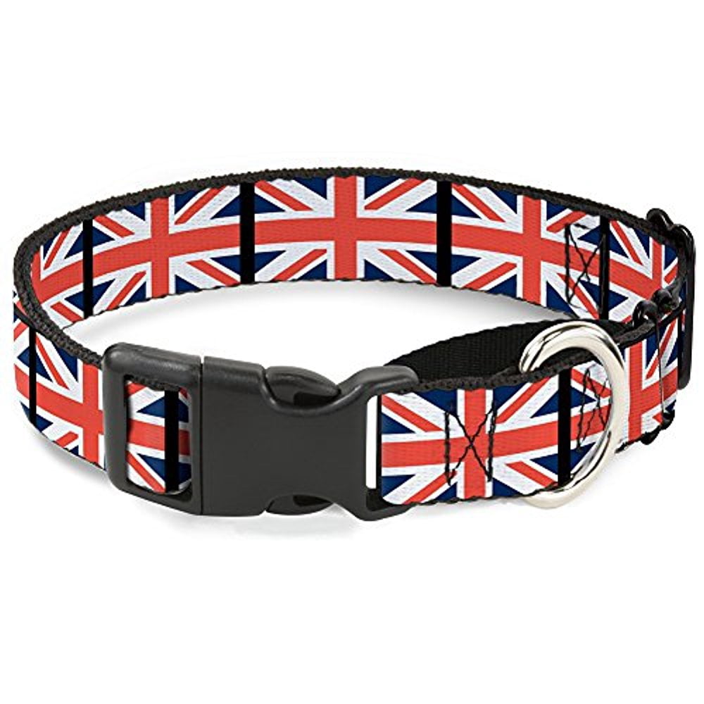 buckle-down united kingdom flags martingale dog collar