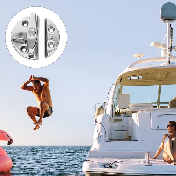 ETEREAUTY Plated Marine Hatch Latch Set - Boat Hatch Clamp for RV, Cabinet, Outdoor Gear and Marine Use