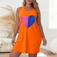 thumbnail image 2 of Plus Size Womens Printed U Neck Sleeveless Tank Dress Loose Casual Loungewear Street Daily Wear, 2 of 6
