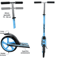 thumbnail image 2 of Scooter Para Niños Joykoo Ajustable Con Ruedas De Goma Freno Trasero 3 Kg Azul Claro, 2 of 5