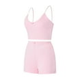 thumbnail image 4 of KelaJuan Women Summer Clothes Set Deep V-neck Sleeveless Camisole and Casual Elastic Shorts Clubwear, 4 of 6