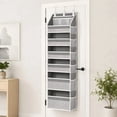 thumbnail image 2 of BugHull 6-Tier Over The Door Organizer, Extra Large Behind Door Storage with 12 Side Pockets, Hanging Organizer for Bedroom, Bathroom, Pantry, Gray, 2 of 8