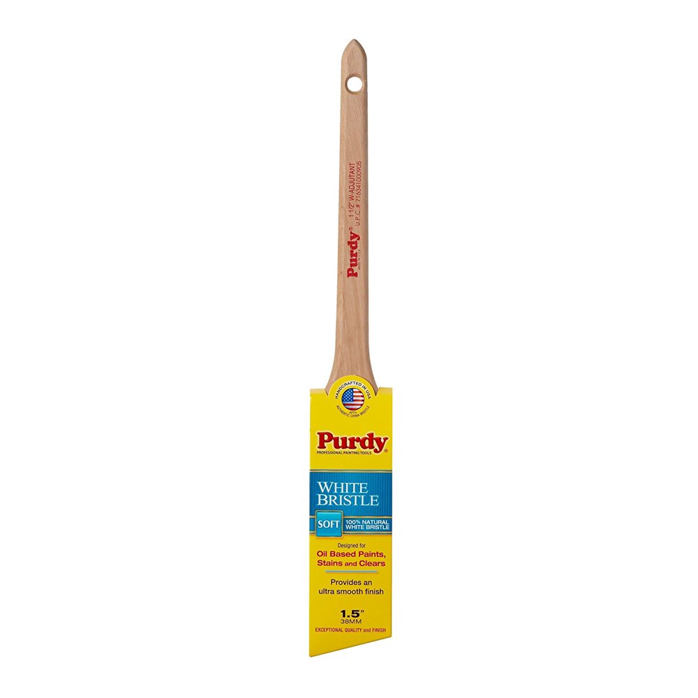 144024415 White Bristle Series Adjutant Angular Trim Paint Brush, 11/2