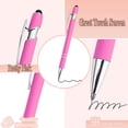 thumbnail image 2 of 12 Pieces Pink Ballpoint Pen with Stylus Tip, 2 in 1 Stylus Stylish Pen, Premium Metal Stylus Pen for Touch Screens, Black Ink, 1.0 mm Medium Point, 2 of 8