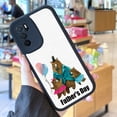 thumbnail image 2 of Elegante y duradera funda plateada mate de doble capa para iPhone 15 Pro Max 14 13 12 Pro 11: ¡proteja su dispositivo con ilustraciones divertidas!, 2 of 4