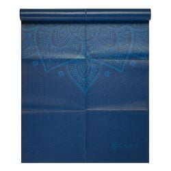 Gaiam Foldable Yoga Mat, Blue Sundial, 2mm