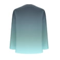thumbnail image 3 of Jalioing V Neck Long Sleeve Shirt for Women Casual Fashion Cotton Tunic Tops Plus Size Loose Gradient Blouse, 3 of 5