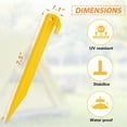 thumbnail image 2 of EAGLE PEAK 8 Pack Heavy Duty Plastic Tent Stakes, 7.5 inch Outdoor Ground Anchors, Essential Gear for Camping Tents, Canopies, Gardening,Tarps, and Holiday Decorations, 2 of 5