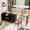 Black Natural, variant on 89.7" Wooden Sideboard with Extendable Table, Multifunctional Storage Cabinet with 2 Doors and 3 Drawers, for Living Room, Study, Foyer and Kitchen