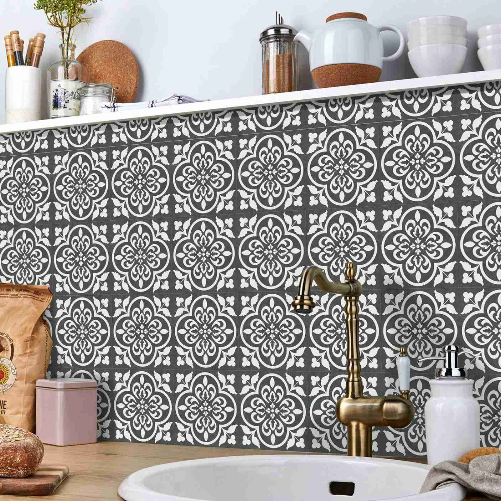 15 Sheet Peel and Stick Backsplash Tiles, 11.8 x 6 Inch Vintage Self Adhesive Tile Sticker Vinyl Decals Wallpaper for Backsplash Kitchen, Bathroom