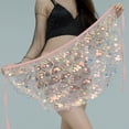 thumbnail image 5 of Wxolcjlv Women's Iridescent Sequin Wrap Mini Skirt Tie Waist Performance Club Short Skirts, 5 of 5