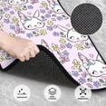 thumbnail image 3 of Honeii Purple Rabbit Print Car Foot Mat Four-Piece Set - Front & Rear Universal Car Floor Mats for SUVs, Trucks, Sedans, 3 of 7
