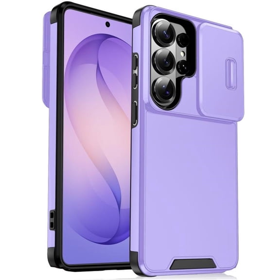 Case for Samsung Galaxy S26 Ultra 5G 6.9-inch,Compatible with MagSafe, Built In Slide Camera Cover Heavy Duty ShockProof Protective Case,Purple,For Galaxy S26 Ultra 5G
