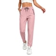 thumbnail image 3 of IYYVV Quick Dry Pants Womens Joggers with Pockets Stretch Athletic Pants for Women Ladies Lightweight Active Pants Pink L, 3 of 6