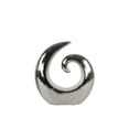 thumbnail image 1 of Abstract Spiral Sculpture In Ceramic, Small, Silver, 1 of 1