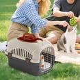 thumbnail image 4 of Cage pour Chien en Plastique Approuvée, Cage Rigide pour Chat avec Poignée, Grand Espace, Ventilée, Cage de Voyage Portable pour Animal de Compagnie, Multiples Très Grandes Cages pour Chat pour les Voyages en Plein Air, 4 of 4