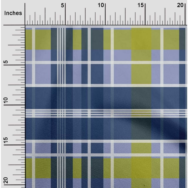 oneOone Silk Tabby Fabric Madras Check Print Fabric BTY 42 Inch Wide