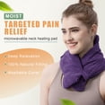 thumbnail image 4 of UNCN Microwavable Moist Heat Neck Heating Pad - Cordless, Washable Cover, 29x6.6 inches, for Pain Relief, Dark Purple, 4 of 6