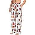 thumbnail image 2 of Uemuo Cute Cat And Christmas Gift Pattern Men's Wide Leg Palazzo Lounge Pants with Pockets Light Weight Loose Comfy Casual Pajama Pants-Small, 2 of 9