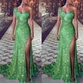 thumbnail image 6 of IDALL Wedding Guest Dresses,Prom Dresses Women Sequin Prom Party Gown Sexy Gold Evening Bridesmaid V Neck Long Dress Maxi Dresses,Formal Dresses,Graduation Dress Green Dress 2XL, 6 of 6