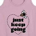 thumbnail image 3 of Instant Message - Just Keep Going Bumblebee - Women's Racerback Tank Top, 3 of 6