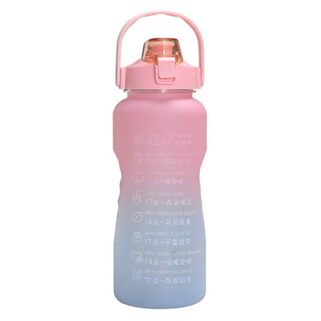 

Pop Lid Straw Bottle Portable Outdoor Sports Water Bottle with Hand Strap Large-capacity Two-color Sports Drink Bottle