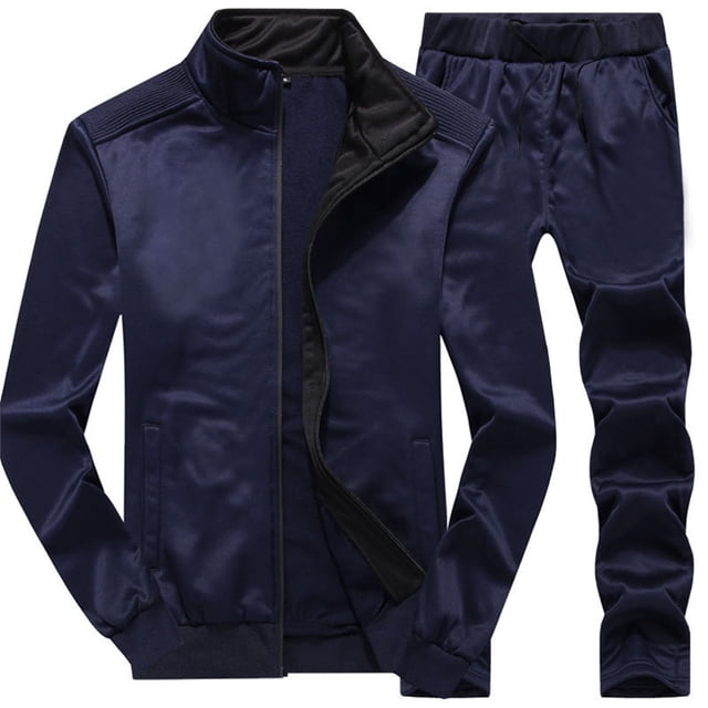 Men's Suits Product Title Casual Tracksuit Full Zip Running Jogging Athletic Sports Jacket And Pants Set for Everyday Training