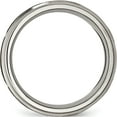 thumbnail image 2 of Titanium Brushed & Polished Flame Laser Design 8mm Ridged Edge Band (Size 11.5) Made In China tb11t-11.5, 2 of 5