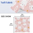 thumbnail image 4 of Coolnut Cute Rabbit Cloth Napkins Set of 6, Reusable Washable Polyester Dinner Table Napkins for Family, Weddings, Parties, Home Decor, 20 x 20 Inch Washcloth Gift, 4 of 7