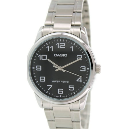 Casio Men's Analog Quartz Water Resistant Silver Stainless Steel Watch MTPV001D-1B