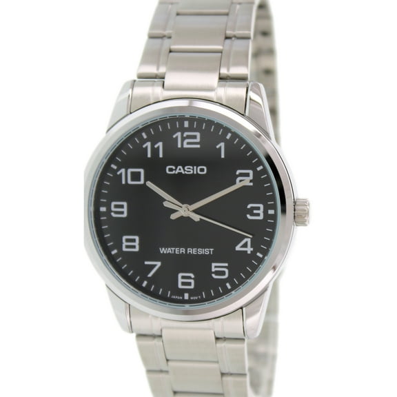 Casio Men's Analog Quartz Water Resistant Silver Stainless Steel Watch MTPV001D-1B