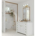 thumbnail image 2 of Adley Collection Three-Light Satin Brass Etched Opal Glass New Traditional Bath Vanity Light, 2 of 14