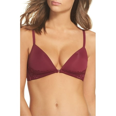 Skarlett Blue  Soiree  Wireless Plunge Bra  Size 36D Garnet