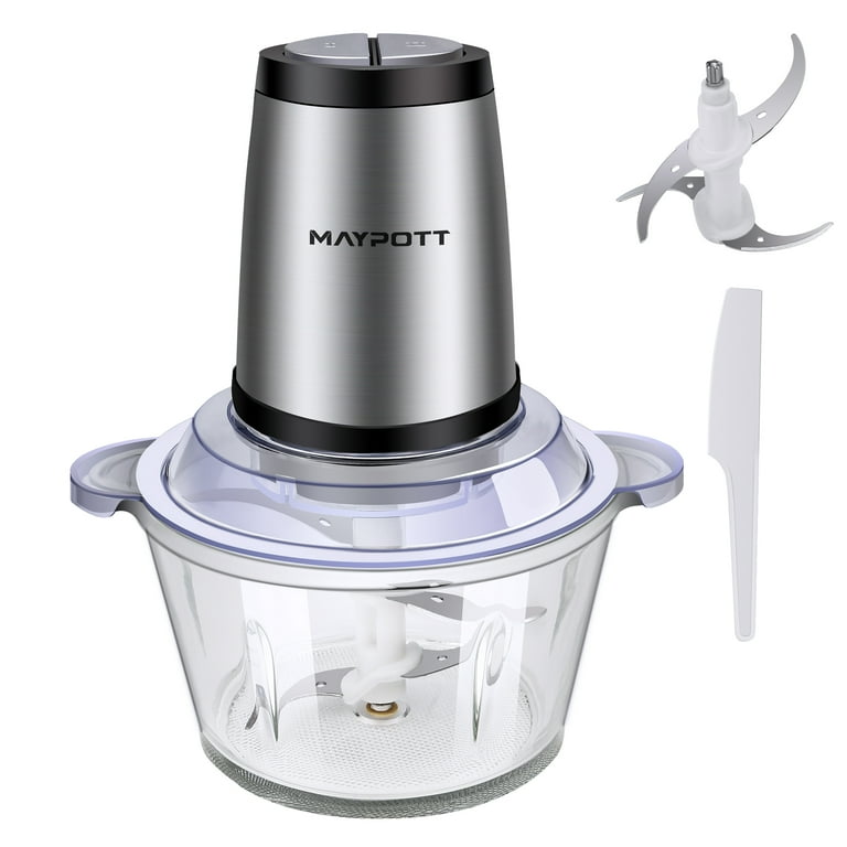 Acekool Electric Food Chopper, 300W 2-Cup Mini Food Processor with 4 Sharp  Blades