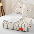 thumbnail image 4 of Homewish Modern Bohemian Stripes Quilt King,Contemporary Artwork King Coverlet Set,Cream,3 Pieces, 4 of 7