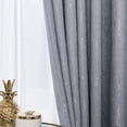 thumbnail image 2 of Chenille Simple Grey Curtains Light Luxury Modern Curtains for Living Dining Room Bedroom Sliver Texture Balcony Window Curtains, 2 of 5