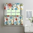 thumbnail image 2 of Vintage Blooming Curtains 24 Inch - 3 Panel Rustic Farmhouse Set with Wildflowers, Boho Chic Kitchen Window Drapes, 2 of 6