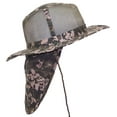 thumbnail image 4 of Tropic Hats Summer Wide Brim Mesh Safari/Outback W/Neck Flap & Snap Up Sides - Digital Camo S, 4 of 5