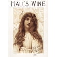 thumbnail image 2 of Vintage Apple Collection 11x14 Black Ornate Wood Framed with Double Matting Museum Art Print Titled - Halls Wine, 2 of 4